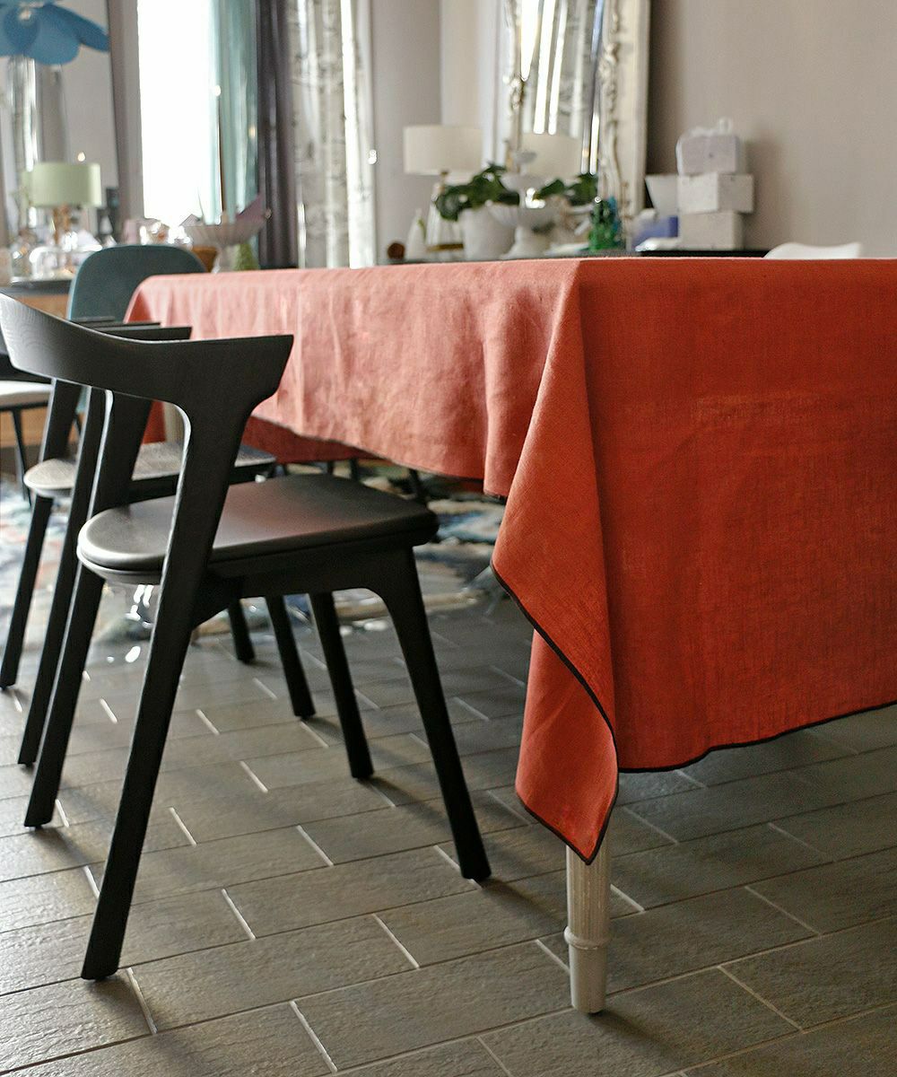 テーブルクロス・ヴェローヌ・テラコッタ・270x143cm【撥水加工