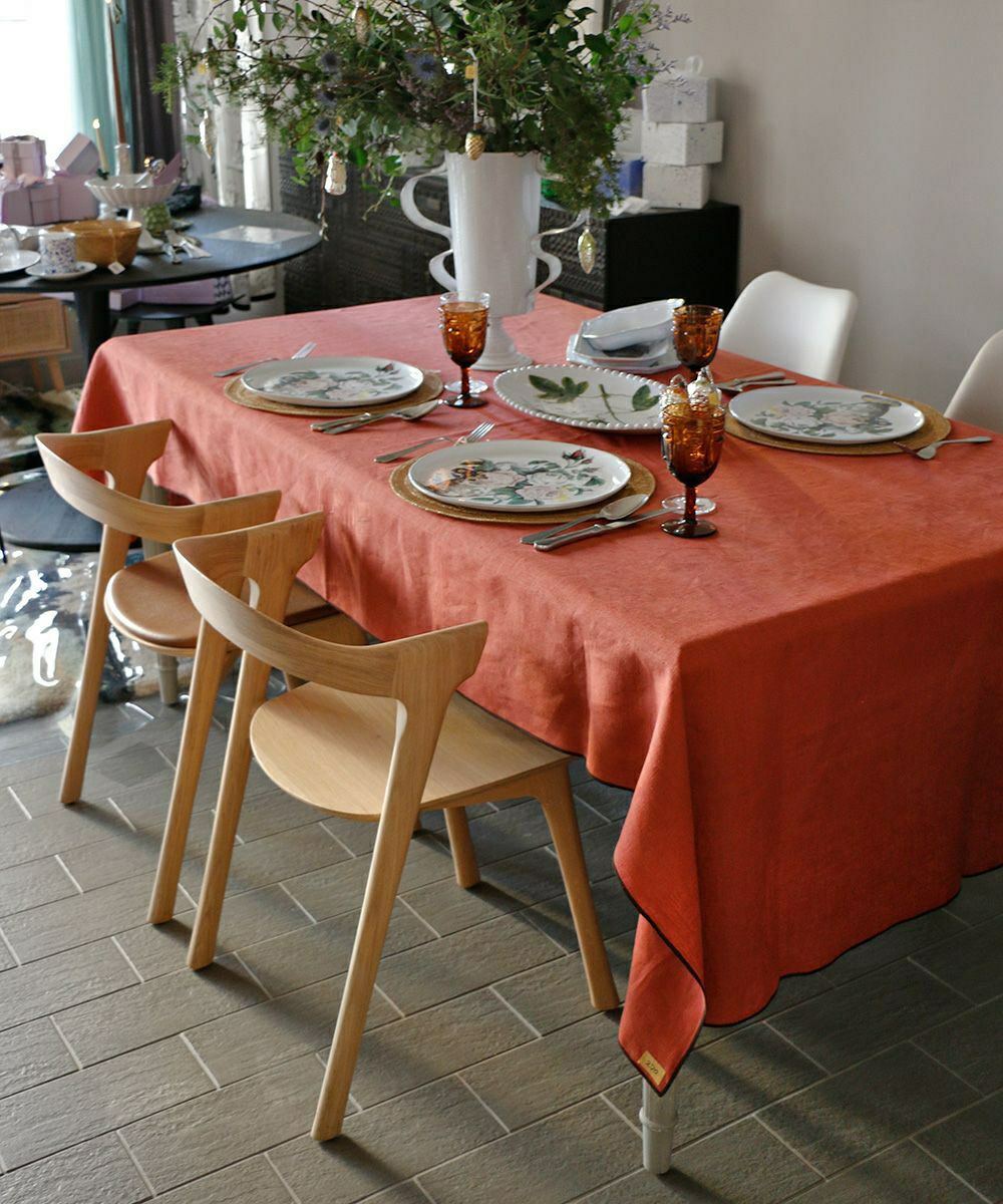 テーブルクロス・ヴェローヌ・テラコッタ・270x143cm【撥水加工
